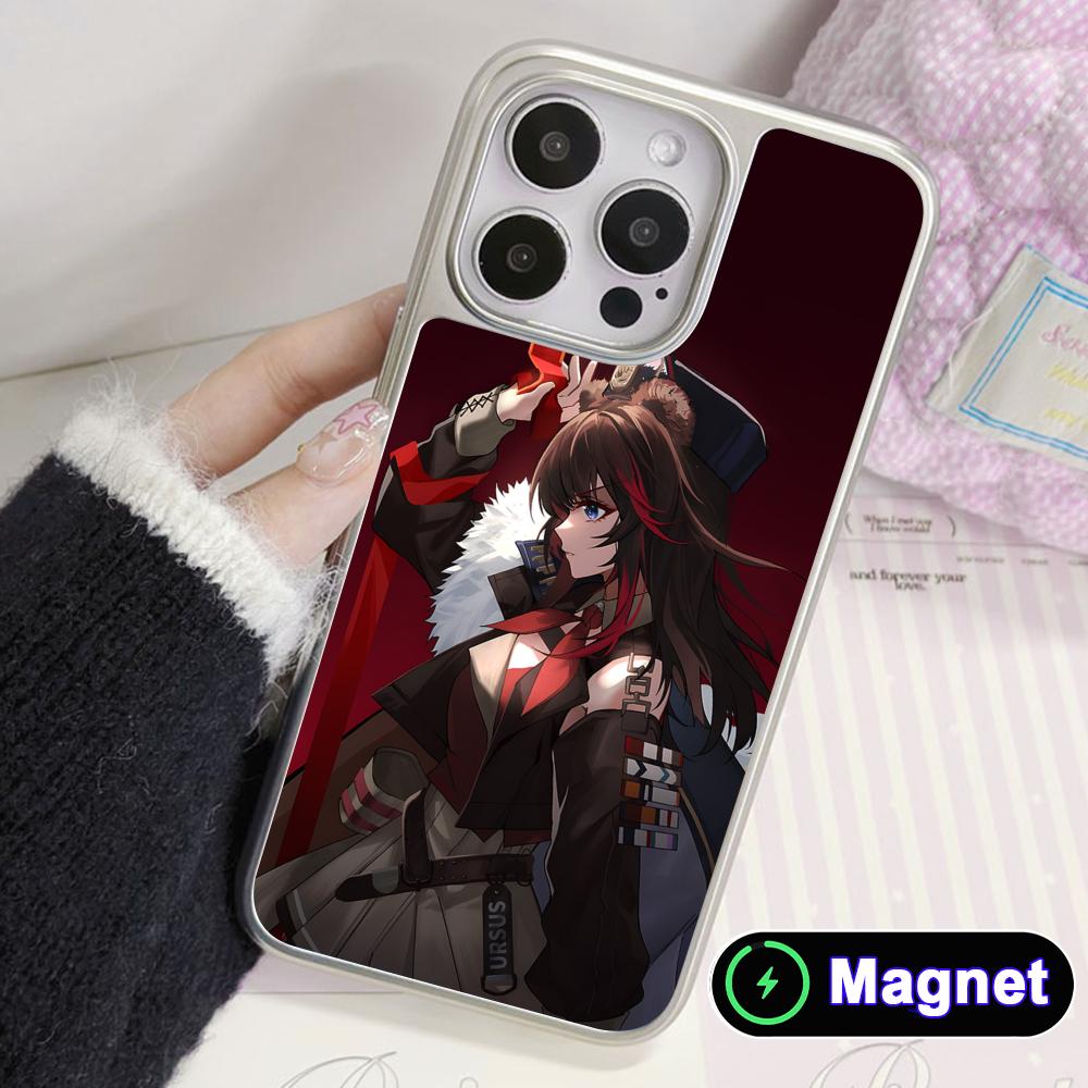 Чехол для мобильного телефона Arknights Zima с серебряным покрытием Magsafe для iPhone 17 16 15 14 13 12 11 Air Pro Max Plus Цветная крышка