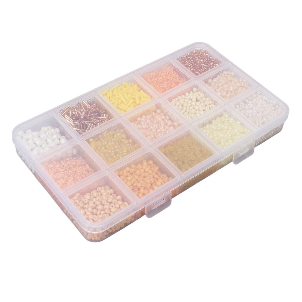 Стеклянный бисер 15 отделений Сортированное хранение Пластиковая коробка Упаковка Бусины для изготовления ювелирных изделий для DIY проектов ручной работы