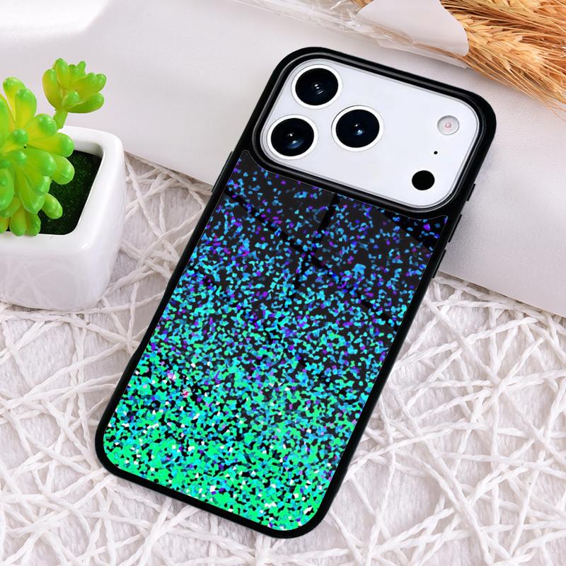 Чехол для телефона с блестками цвета мяты, противоударный, для iPhone 17 Air 16e 15 11 12 14 13 Pro Max, Cover Coque