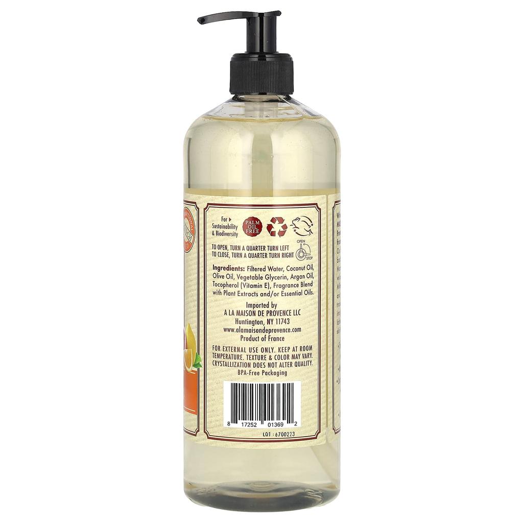 A La Maison de Provence Body Wash, Citrus Blossom, 25.36 Fl Oz (750 Ml)