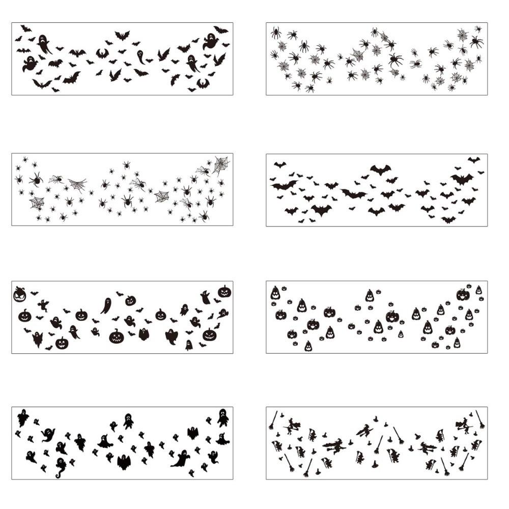 Spider Web Bat Freckle Tattoo Pumpkin Ghost Dots Face Tattoo Sticker Music Festival
