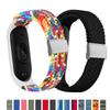 Плетеный solo loop Ремешок для Mi band 7 Эластичный регулируемый металлический Нейлоновый браслет Miband4 miband 5 correa для xiaomi Mi band 4 3 5 6