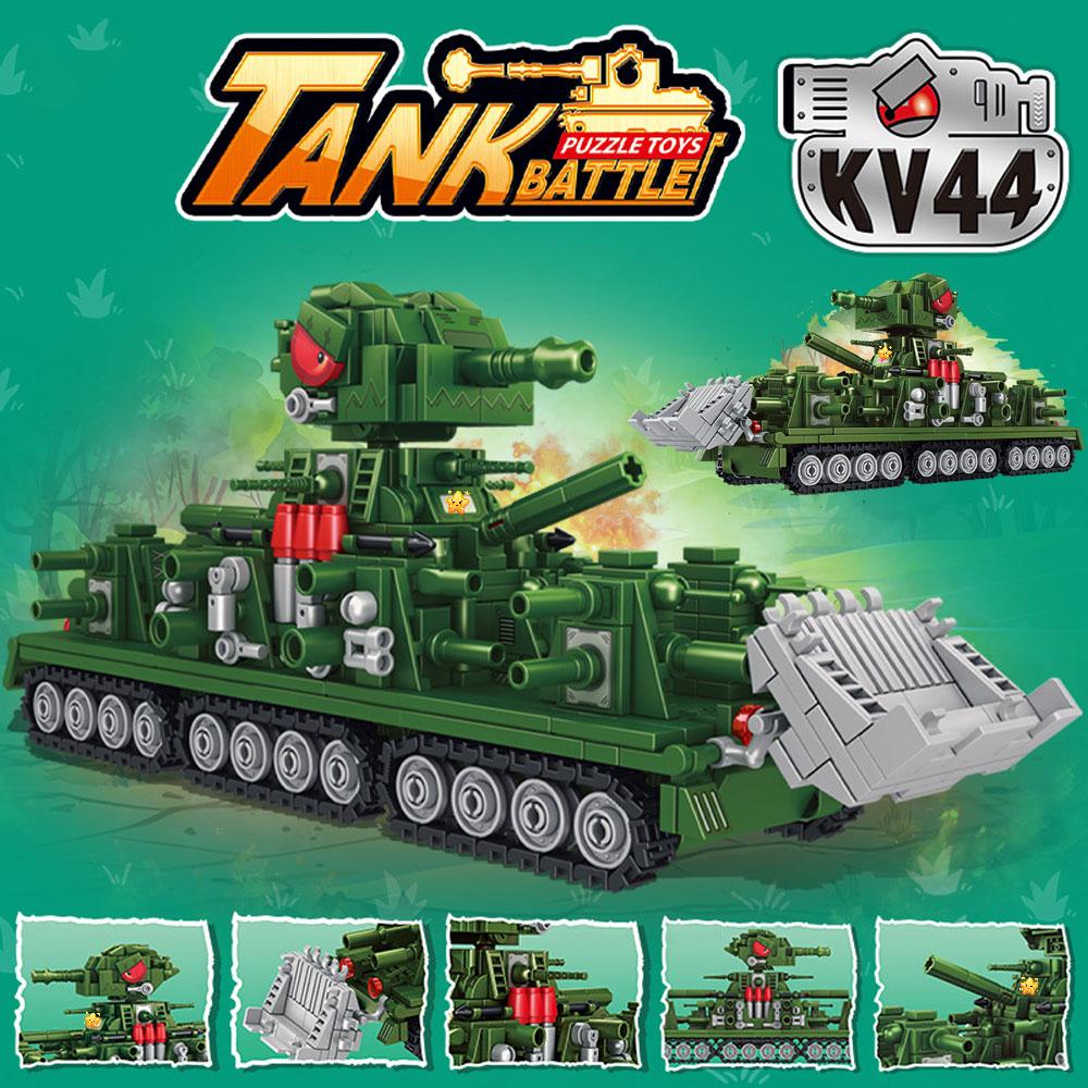 905 деталей MOC Технический Военный Танк Модель Строительные Блоки Набор Игрушек, Креативный KV44/99 Танк Декоративный Транспортный Средство Кирпичики Игрушка, Праздничные Подарки