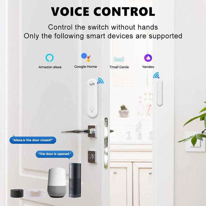ONENUO Tuya Smart WiFi Door Sensor 80dB Sound Window Sensor Smart Life Arm Disarm Door Sensor APP Alert Alarm Door Sensor