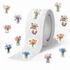 Cartoon Holiday Gift Sealing Stickers - 500 Self-Adhesive Journal Stickers per Roll