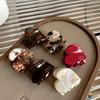 3.5cm Small Hair Claw Acetate Hair Crabs For Girls Cute Heart Shaped Hairclips Children Women Hair Accessories