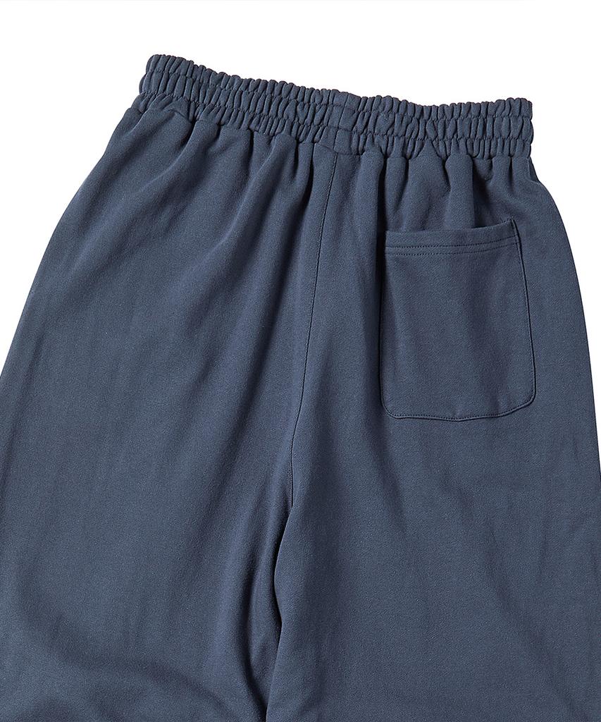 TRAVEL Open-Knee Sweat Balloon Pants Dark Blue