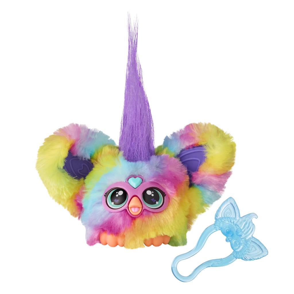 Hasbro Furby Furblets Rayvie Mini Friend Over 45 Furby Language Electric Plush Toy for Boys and Girls Christmas Gift Ages Rainbow F8897 Genuine New
