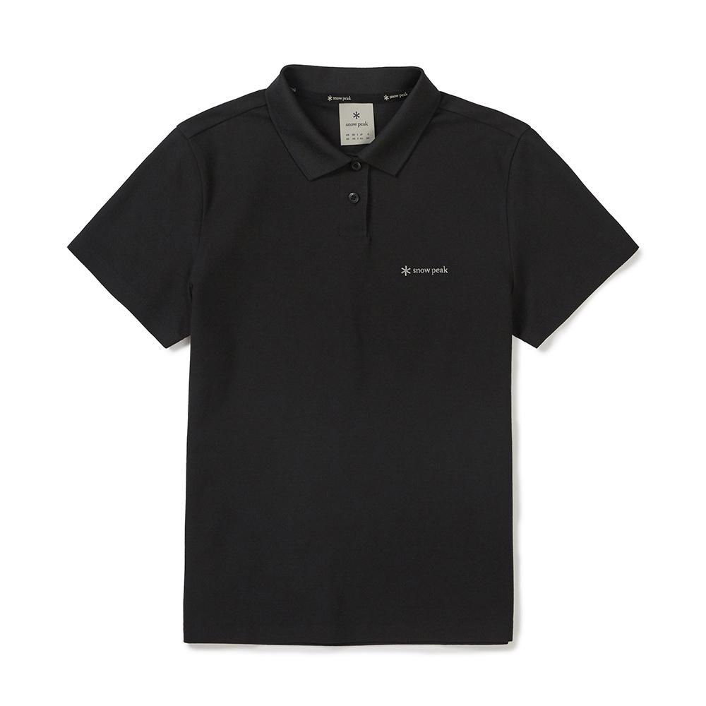 [Snowpeak] Pique Women's Basic Polo T-Shirt Black (S25MWFPS67)