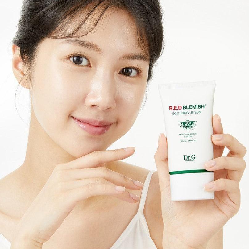 Dr.G Красный успокаивающий солнцезащитный крем для проблемной кожи SPF 50+ PA++++ 50 мл