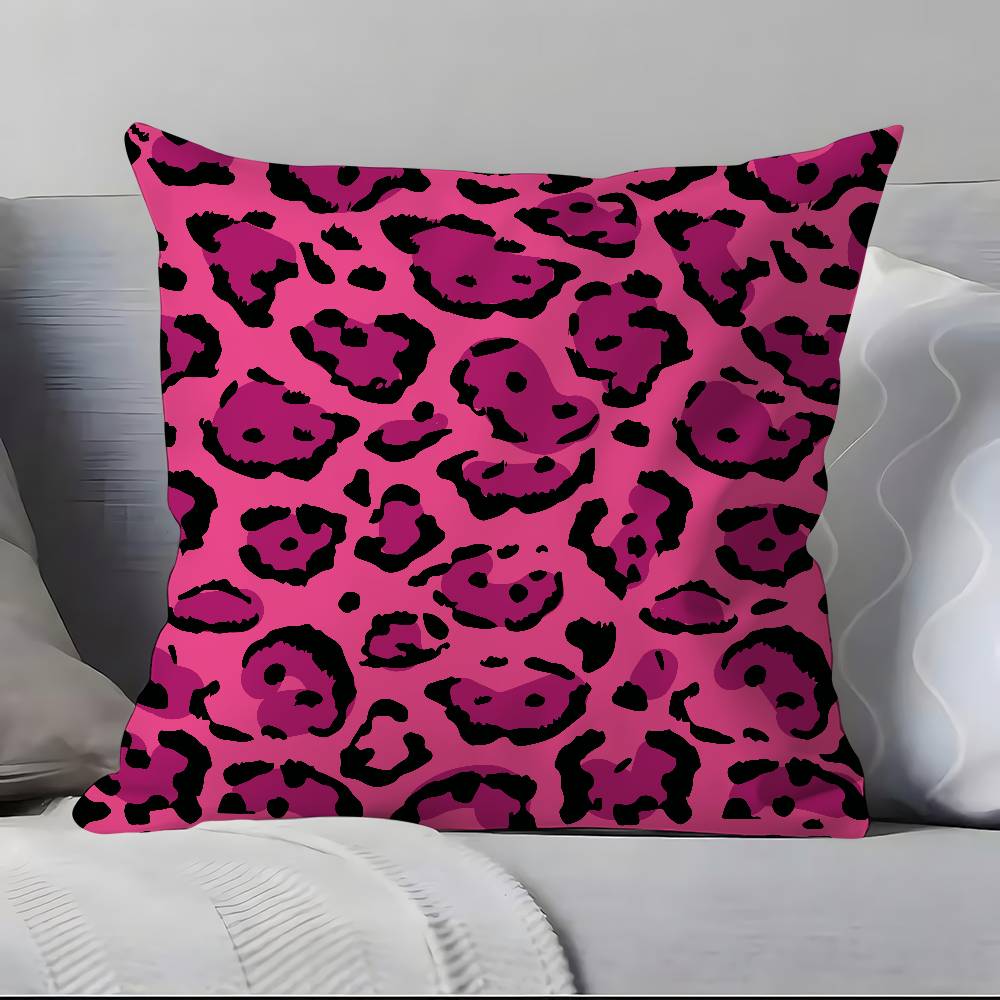 Наволочка с текстурой леопардового принта, мягкая, приятная к коже и удобная, со скрытой молнией