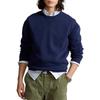 Polo Solid Color Long Sleeve Polo Shirt Men Tops Navy-Blue MNPOKNI16821622-410
