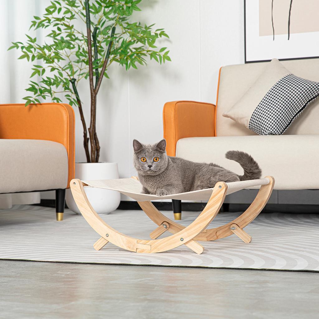 Elevated Cat Bed Anti-Slip Cat Hammock Bed for Indoor Rocking Bed Elevated Pet Furniture Resting Hammock Cat Hammock