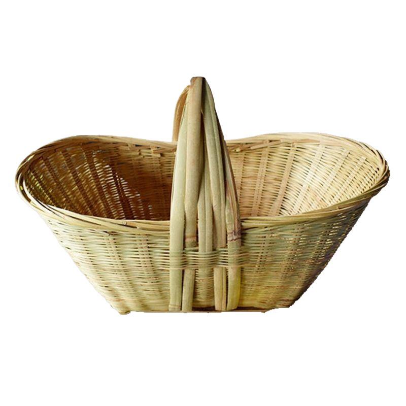 Handmade Bamboo Basket for Fruits, Vegetables, Eggs, and Storage