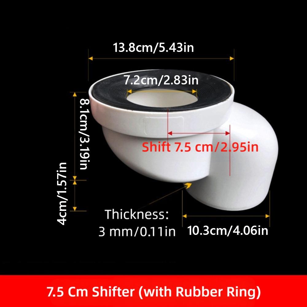 PVC Plastic Toilet Shifter Pipe 110mm Offset Flange Adapter  Toilet Installation