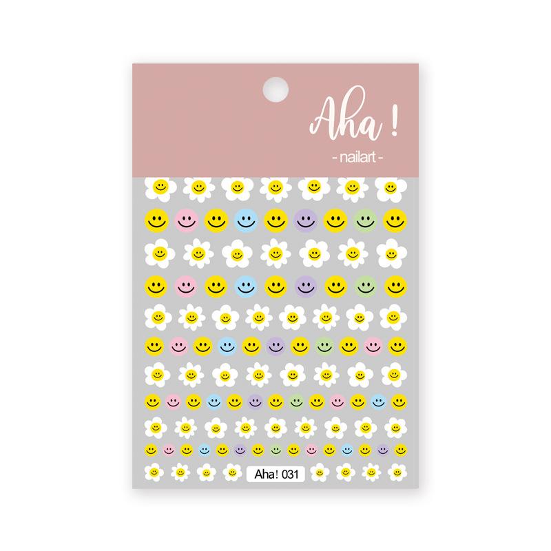 1pcs 5D Rabbit Nail Stickers Cartoon Pink Blue Flower Adhesive Nail Art Decorations Decals Slider DIY