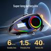 K18 Bluetooth гарнитура для мотоциклетного шлема с ЖК-экраном, FM-радио, настройками эквалайзера и индикатором заряда.