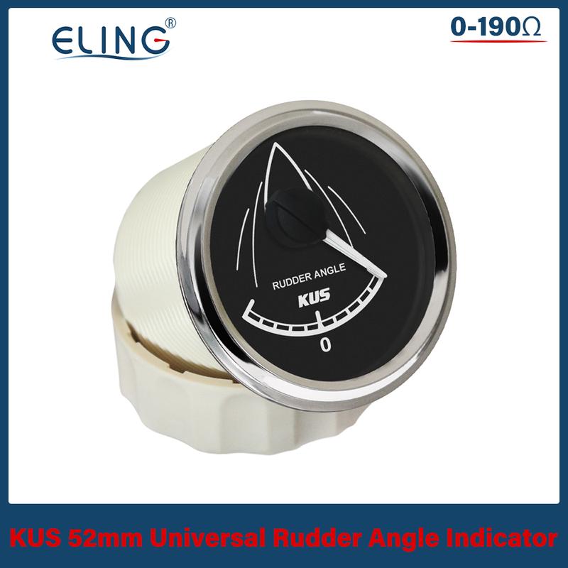 KUS Universal 52mm Marine Rudder Angle Indicator Gauge with Red Yellow available Backlight 12V 24V