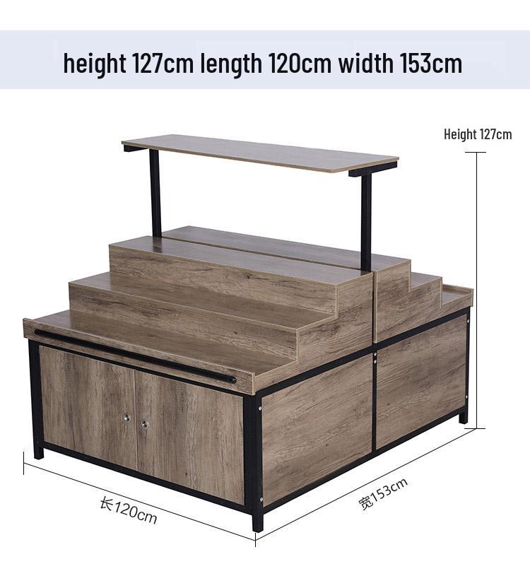 Supermarket Multi-Layer Detachable Display Rack for Bulk Dried Fruits, Grains, Candy, and Biscuits.