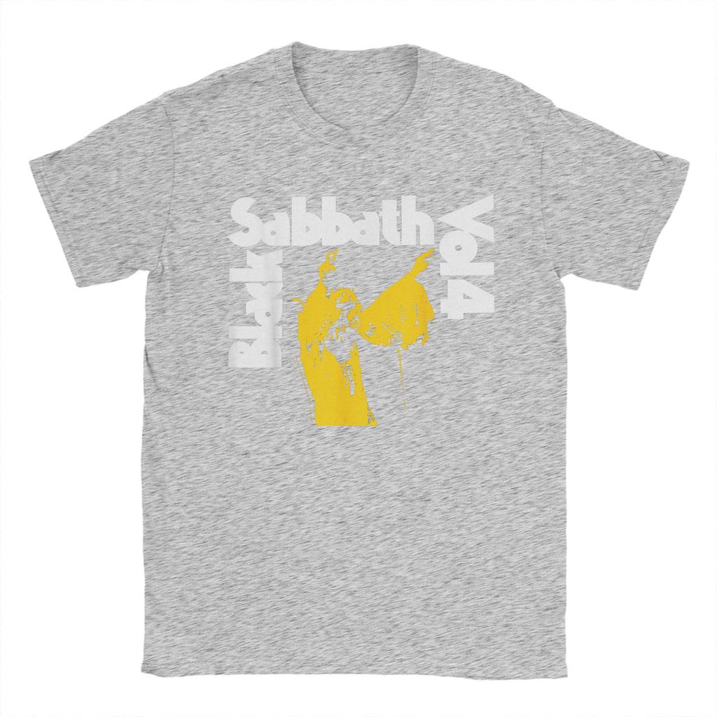 Футболка Black Sabbath Vol 4 Летняя Хэви-метал Рок-группа Потрясающие Футболки 100% Хлопок Футболка с коротким рукавом Повседневные Футболки