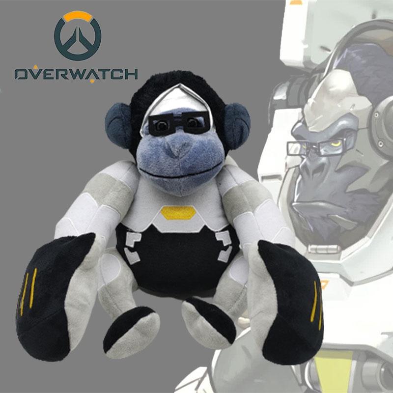 Большая плюшевая игрушка Overwatch Уинстон Горилла Кукла Рождественский подарок на день рождения 26*23см