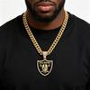Ослепительная подвеска-ожерелье Las Vegas Raiders на цепочке с полным кристальным плетением, ювелирный подарок