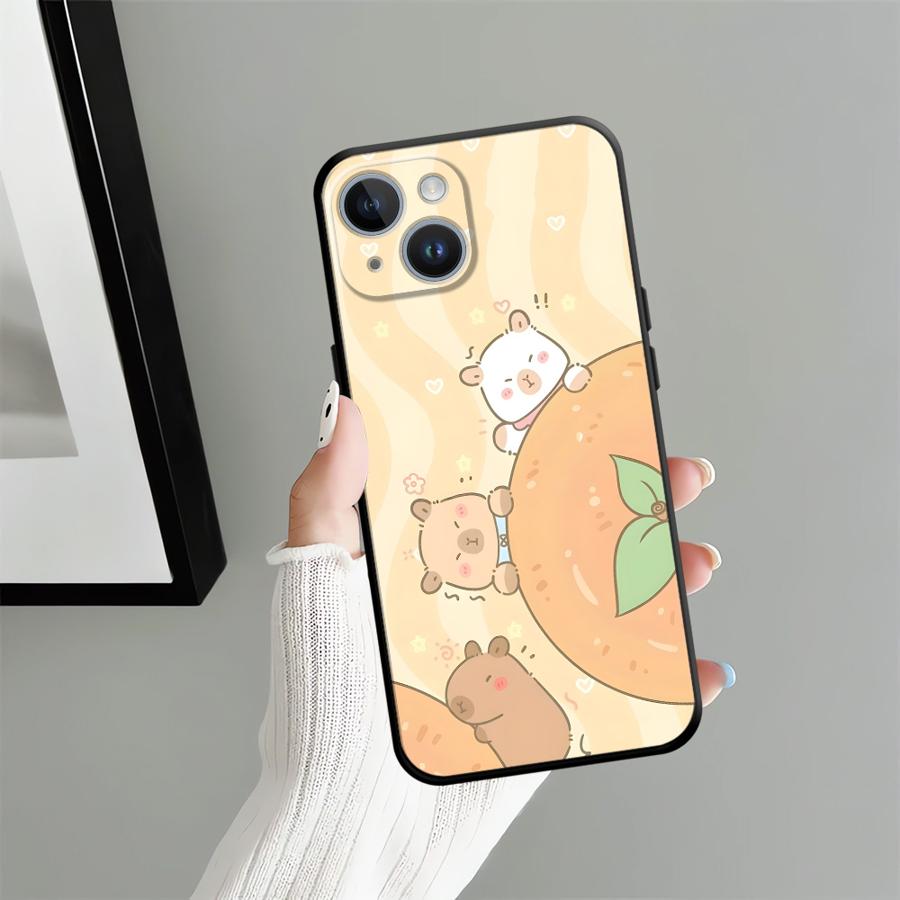 Черный Мягкий Чехол для Телефона для iPhone 13 12 11 17 Pro Max 7 8 15 16 14 Plus XS Max 17Air XR Мультяшная Рыба-фугу