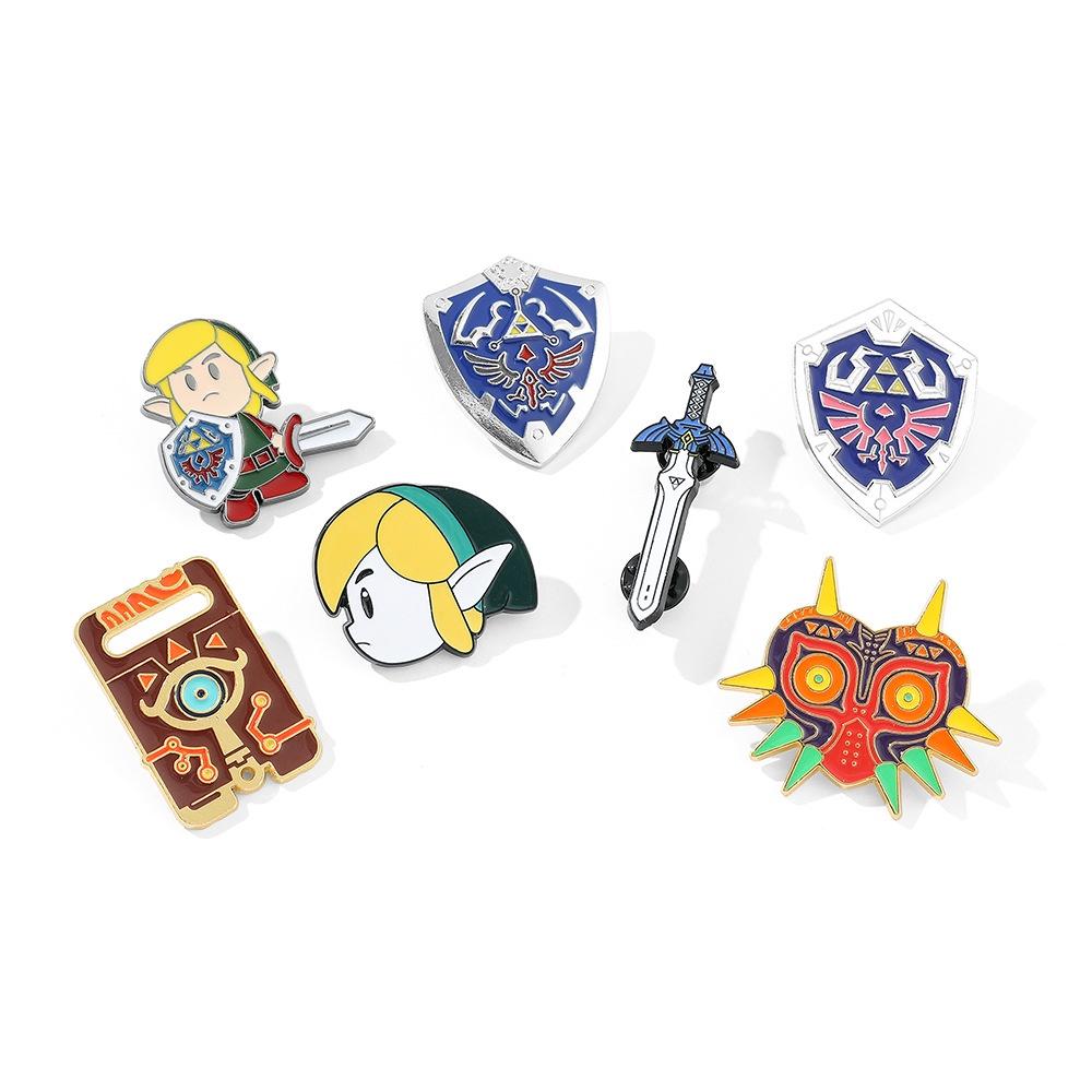 Legend Of Zelda Breath Of The Wild Metal Badge Pin Link's Kingdom Tear Shield