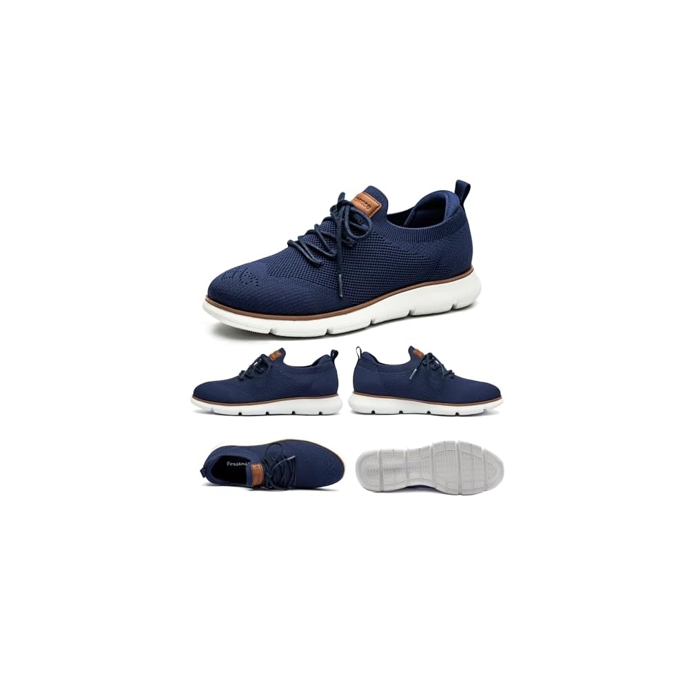 Foxsense Men's Sneakers, Recommended by Physical Therapists, Business Shoes, Lace-up Shoes, Casual