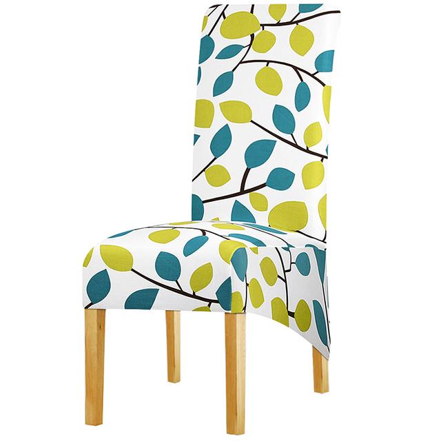 Чехол для стула большого размера с принтом, чехлы на длинные спинки, чехлы для стульев для обеденного стола, для дома, ресторана, отеля, вечеринки, свадьбы, банкета