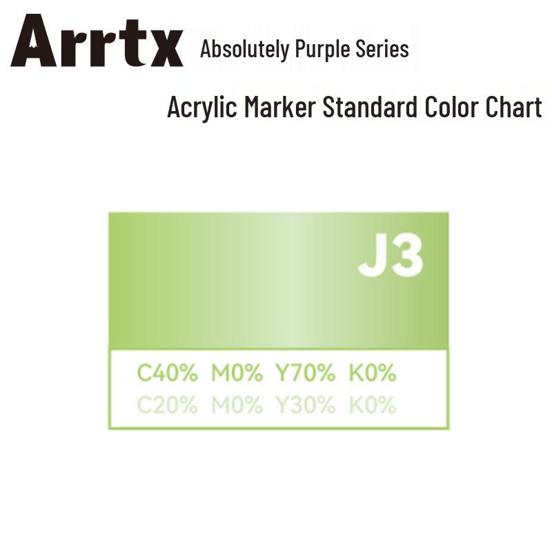 Arrtx Ataishi Акриловый маркер с мягким наконечником, 1 шт., Абсолютно фиолетовый, Стиль A/B, 30 цветов, Водонепроницаемый, Быстросохнущий, Непрозрачный.