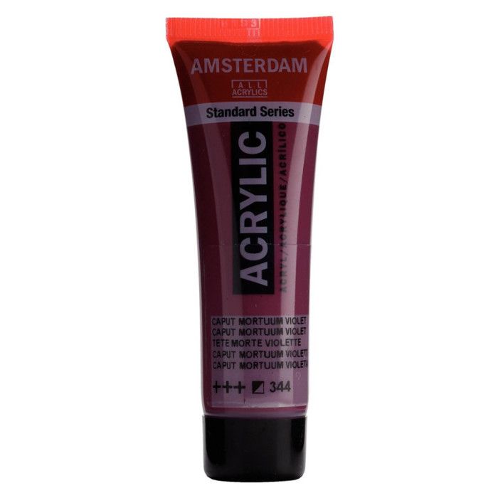 Peinture acrylique - Amsterdam - Caput Mortum Violet - 20 Ml - Haute résistance - Diluable à l'eau