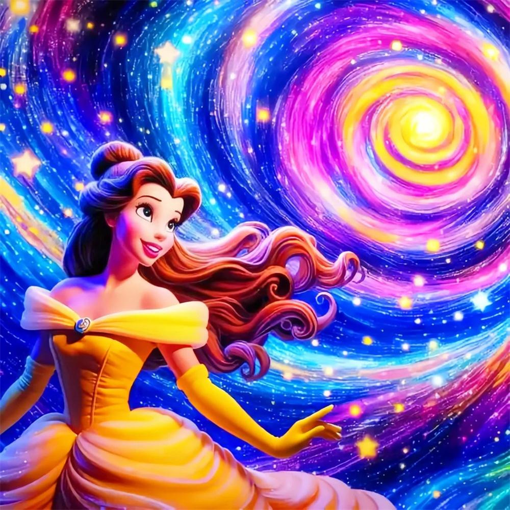 Disney Коллекция «Звездное небо принцессы» 5D Алмазная мозаика Полная бриллиантов Сделай сам Ручная работа Алмазная живопись Фантастическая мультяшная Декоративная картина Набор