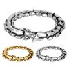 Браслет Личность Европейский и Американский Панк Стиль Ретро Хип Хоп Форма Головы Дракона Мужской Браслет для Повседневной Носки