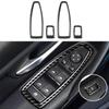 4pcs Carbon Car Window Switch Button Panel Decor Trim Sticker for BMW F20 F21 F30 F34 F20 1 2 3 Series GT Interior Accessories
