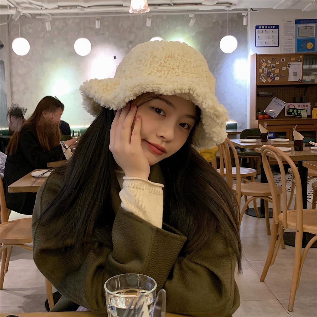 Thickened Lamb Stylish Wool Winter Bucket Hat For Women Cozy And Warm Ear Protection