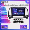 Автомобильный радиоприемник 2 Din, мультимедийный плеер для Hyundai Santa Fe 2 2006-2012, Android 12, экран Carplay, 9 дюймов, GPS Navi, RDS, стерео, 4G DSP, Bluetooth, авторадио