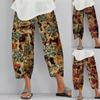 Sweatpants For Women Boho Print Cotton Linen Pants Pocket Casual Pants