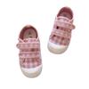 Kids Plaid Canvas Shoes Korean Breathable Children's Sneakers Boy Girl Soft Bottom Anti Slip Casual Shoes School Toddler Shoes