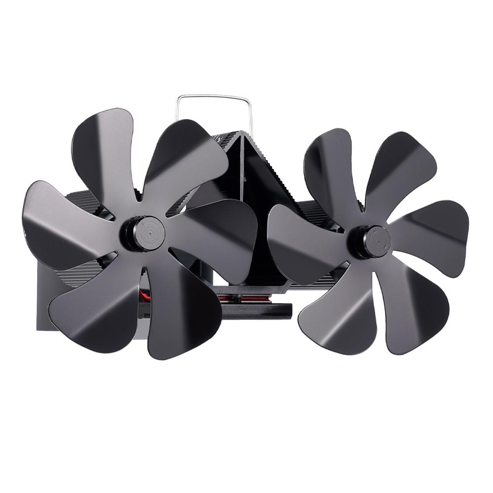 12 лопастей Термоэлектрический вентилятор для печи Вентилятор для дровяной печи для сжигания бревен Бесшумный Энергосберегающий Вентилятор для камина с защитой от перегрева