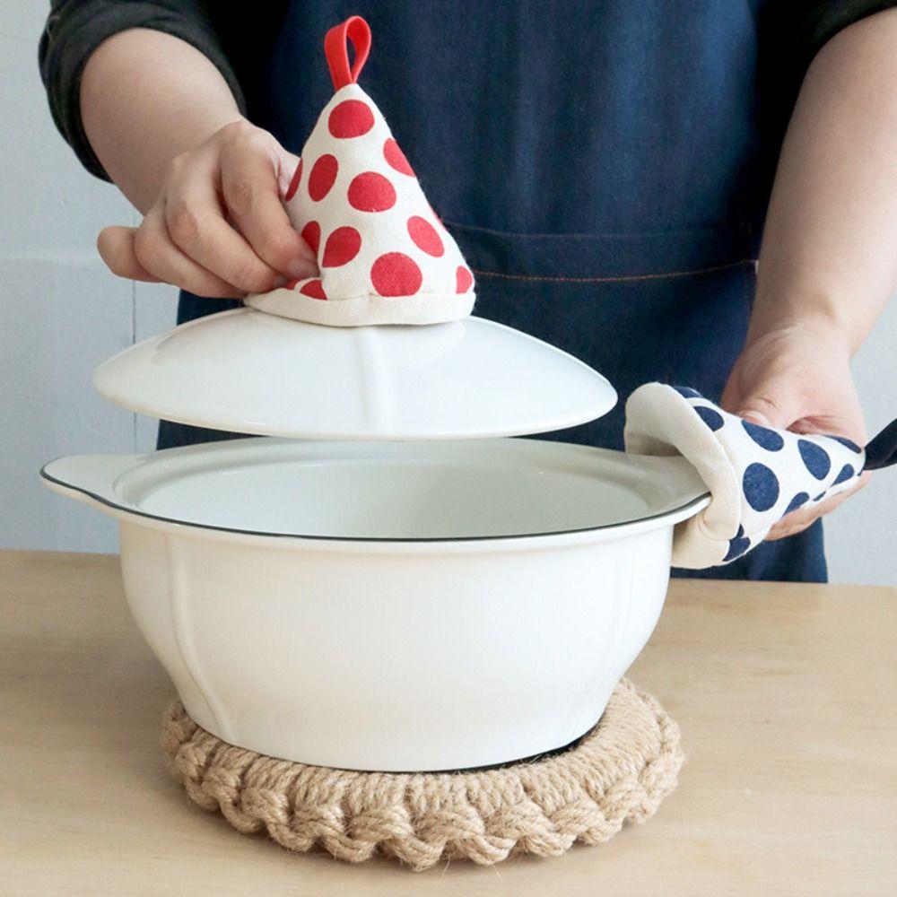 Triangle Heat Insulation Glove Cotton Pot Cap Durable Microwave Glove