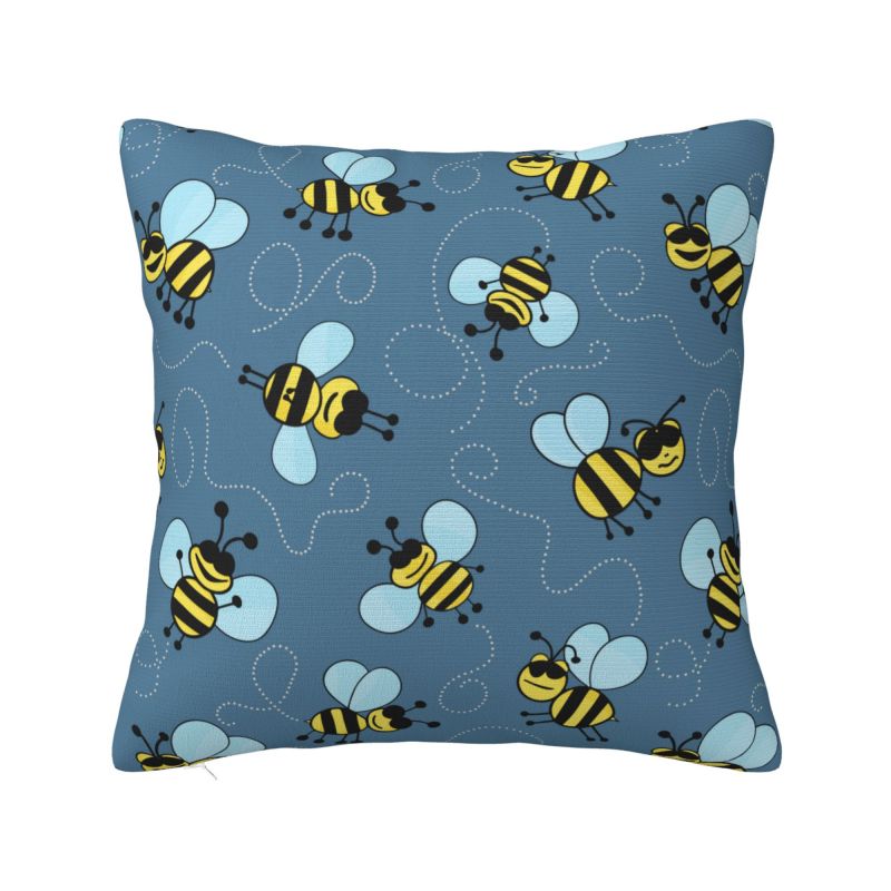 Cartoon Bees Cushion Cover x cm Polyester Soft Throw Pillow Case For Sofa Chair Living Room Decoration Pillowslip