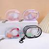 1Pc Jewelry Wallet Storage Bag Transparent PVC Cute Doll Display Out Bag Thickened Keychain Storage Box