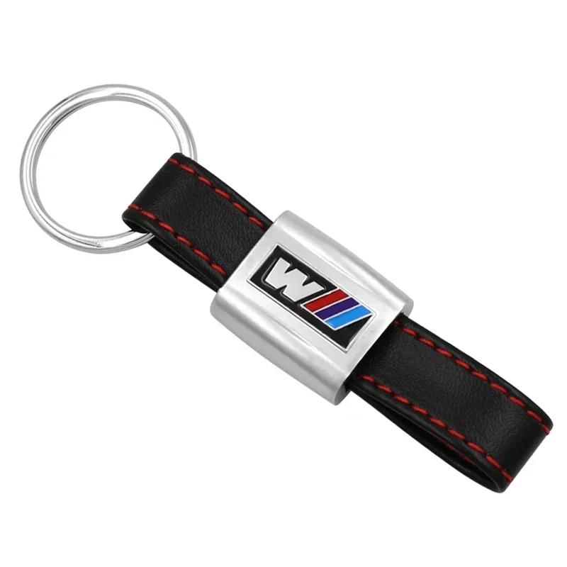 WKS5 Leather metal Car keychain key chain Car key ring For bmw M Sticker X1 X3 X4 X5 X6 X7 e46 e90 f20 e60 e39 f10 Car accessories