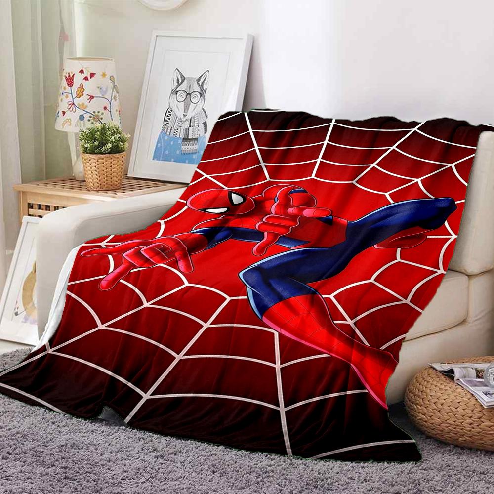 1Pc Spiderman Web Adventure Blanket Soft And Comfortable Casual Warm Camping Travel Christmas Halloween Xmas Gift M928221