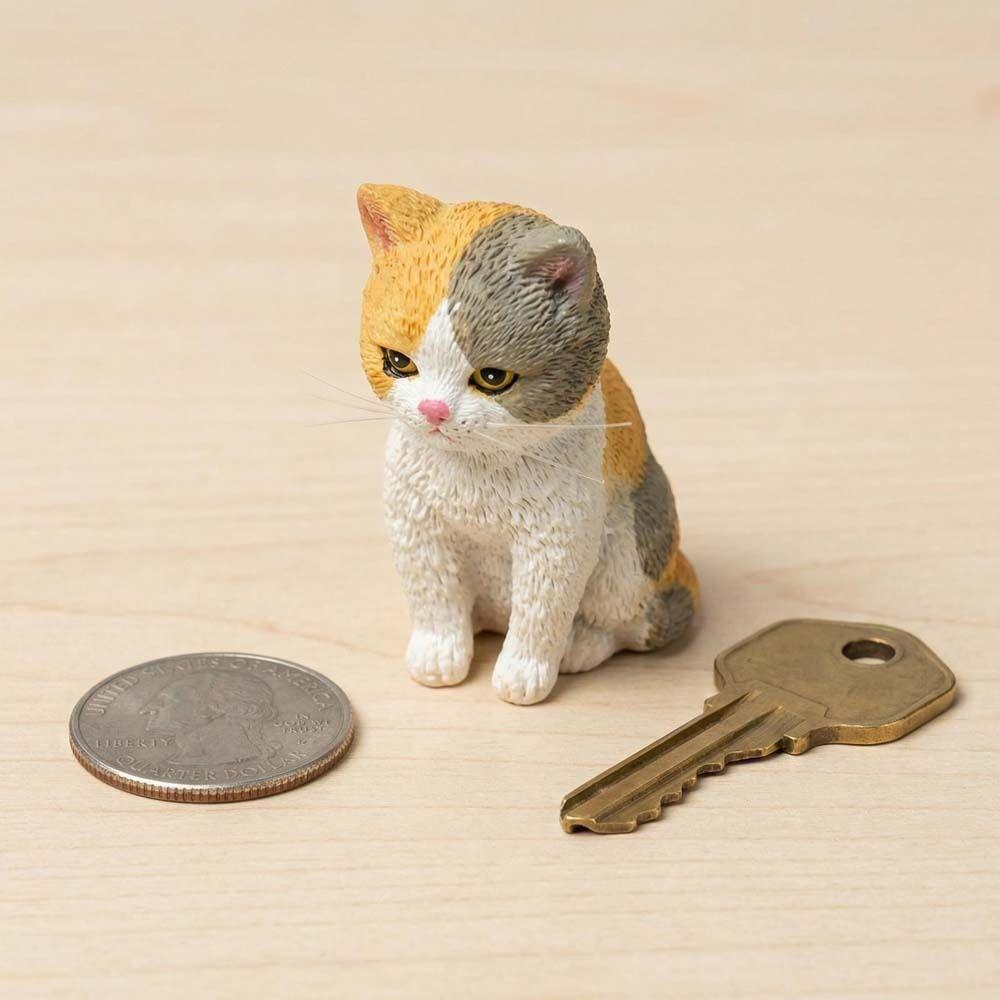 Cartoon Style Cat Statues Figurines Orange Cat Cat Decoration Micro Landscape