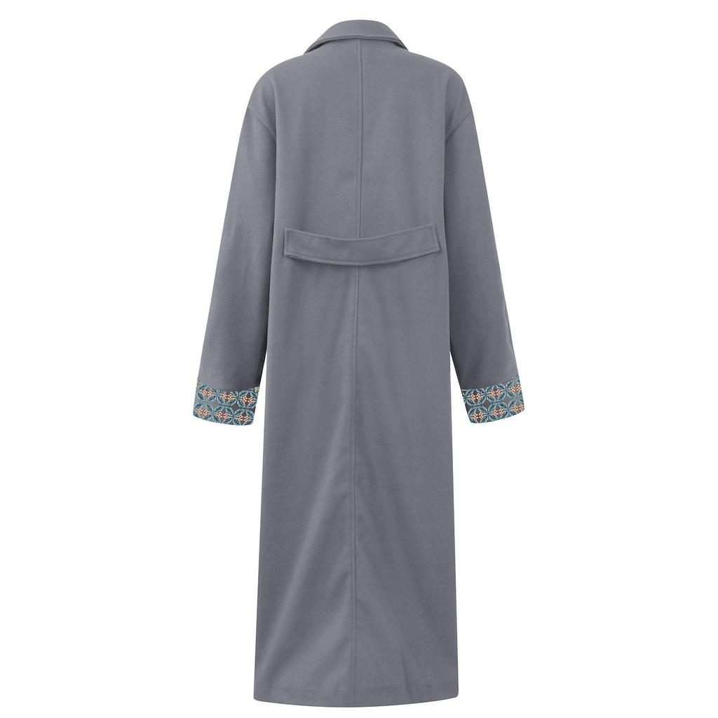 Женская мода для отдыха с длинными рукавами и лацканами, кардиган с принтом, пальто