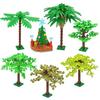 MOC Кирпичное Растение Дерево DIY Лесные Детали Ствол Пальма Сосновый Лист Образовательные Строительные Блоки Фигурки Рождественская Елка С Основанием Детская Игрушка