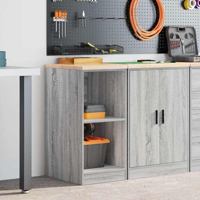 VidaXL Garage Storage Cabinet Sonoma Grey 40x51x85 Cm Pine Wood, Cabinet, Tool Cabinet, Low Cabinet, Cabinet of 860540