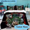 Custom Name Slipk-not Artistic Masks Bedding Set 3pcs, Bedding Set Including 1pc Duvet Cover And 2pcs Pillowcases for Bedroom, Dormitory Gift